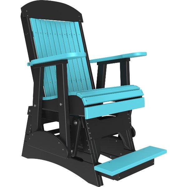 2ft Classic Balcony Glider Chair Glider Chair Aruba Blue &amp; Black