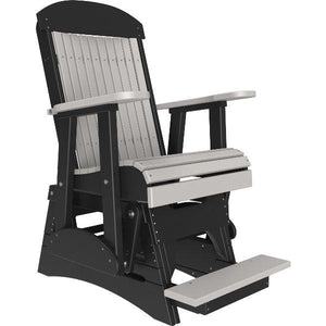 2ft Classic Balcony Glider Chair Glider Chair Dove Gray & Black