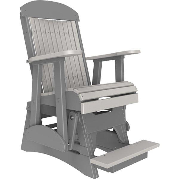 2ft Classic Balcony Glider Chair Glider Chair Dove Gray &amp; Slate