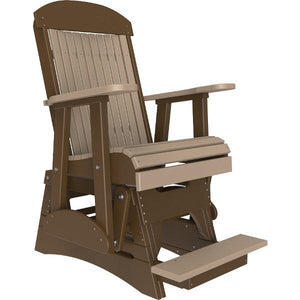 2ft Classic Balcony Glider Chair Glider Chair Weatherwood & Chestnut Brown