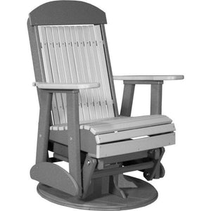 2ft Classic Swivel Glider Glider Dove Gray & Slate