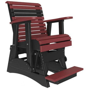 2ft Plain Balcony Glider Chair Glider Chair Cherrywood & Black