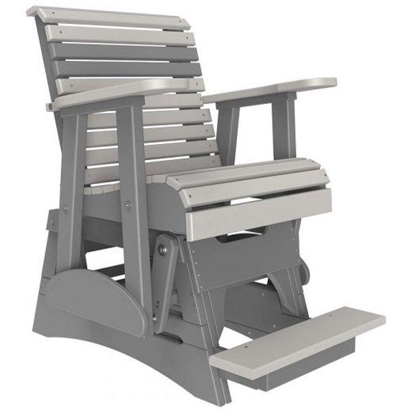 2ft Plain Balcony Glider Chair Glider Chair Dove Gray &amp; Slate