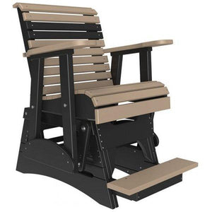 2ft Plain Balcony Glider Chair Glider Chair Weatherwood & Black