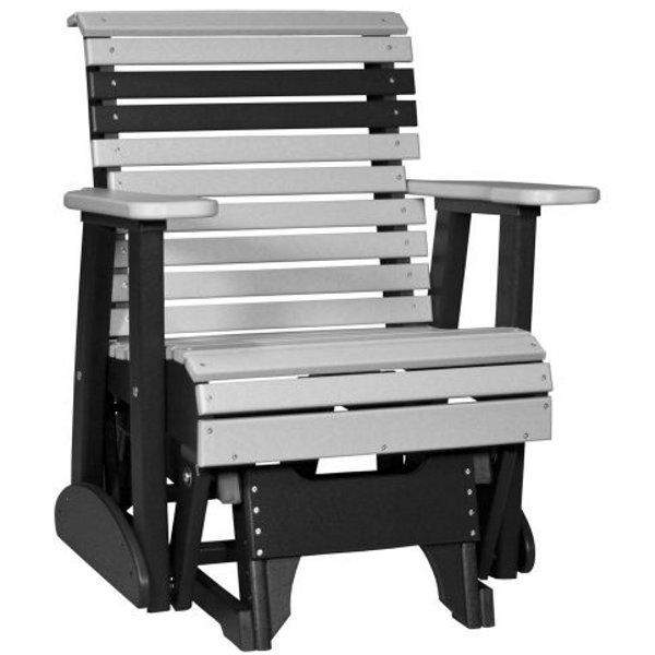 2ft Plain Glider Chair Glider Chair Dove Gray &amp; Black