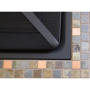 30-Inch Square Slate Tile Wood Burning Fire Pit Fire Pits