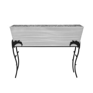 36" Flower Box with Flora Stand, 25-in H Flower Box Cape Cod White / Large