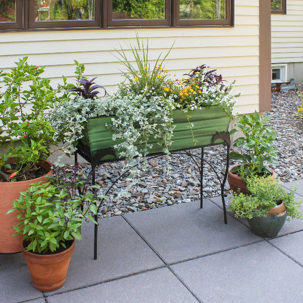 36 planter pots Achla Large Nantucket Blue Flower Box with Flora Stand