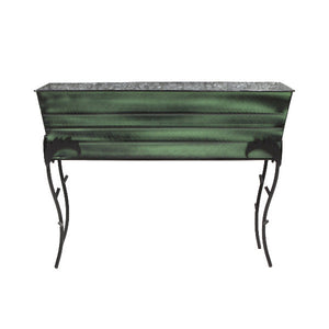 36" Green Flower Box with Flora Stand, 25-in H Flower Box