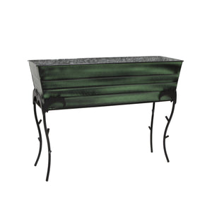 36" Green Flower Box with Flora Stand, 25-in H Flower Box
