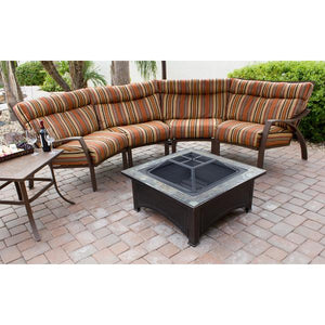 36-Inch Square Slate Top Wood Burning Fire Pit Fire Pits