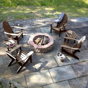 4 Classic Westport Adirondack Chairs with 2 Classic Westport Side Tables Conversation Set