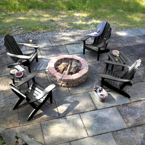 4 Classic Westport Adirondack Chairs with 2 Classic Westport Side Tables Conversation Set