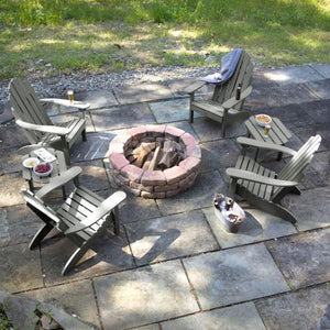 4 Classic Westport Adirondack Chairs with 2 Classic Westport Side Tables Conversation Set