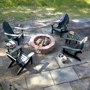 4 Classic Westport Adirondack Chairs with 2 Classic Westport Side Tables Conversation Set