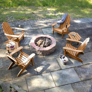 4 Classic Westport Adirondack Chairs with 2 Classic Westport Side Tables Conversation Set