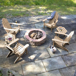 4 Classic Westport Adirondack Chairs with 2 Classic Westport Side Tables Conversation Set