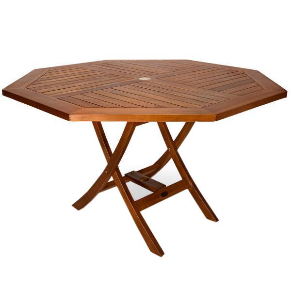 4-ft Teak Octagon Folding Table Outdoor Table