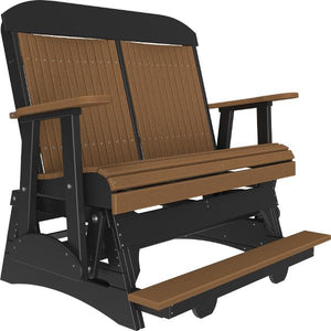 4ft Classic Balcony Glider Glider Antique Mahogany & Black