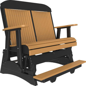 4ft Classic Balcony Glider Glider Cedar & Black