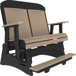 4ft Classic Balcony Glider Glider Weatherwood & Black