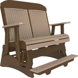 4ft Classic Balcony Glider Glider Weatherwood & Chestnut Brown