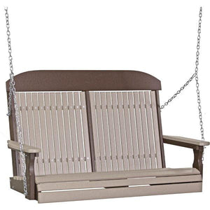 4ft Classic Swing Swing Weatherwood & Chestnut Brown