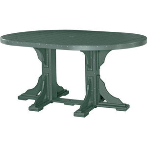 Poly 4ft x 6ft Oval Table Bar Height