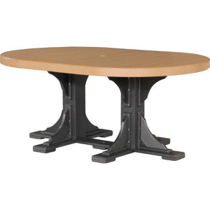 Poly 4ft x 6ft Oval Table Bar Height