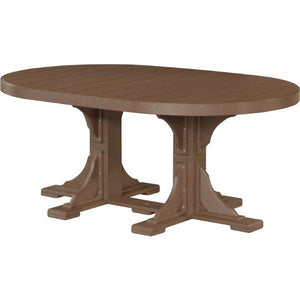 Poly 4ft x 6ft Oval Table Bar Height