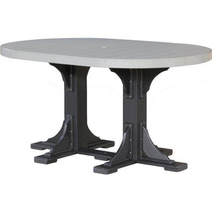 Poly 4ft x 6ft Oval Table Bar Height