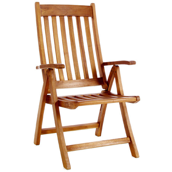 5-Position Folding Arm Chair Outdoor Chair