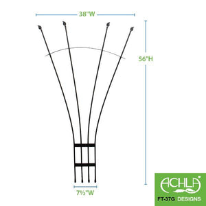 56 inch Fan Garden Trellises Garden Trellises