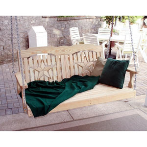 60" Treated Pine Starback Swingbed Porch Swing Bed