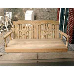 60" Treated Pine Starback Swingbed Porch Swing Bed