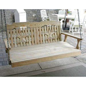 60" Treated Pine Starback Swingbed Porch Swing Bed