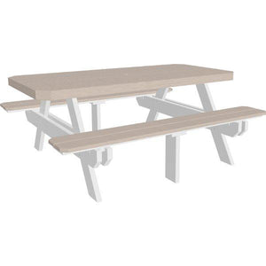 Poly 6ft Rectangular Picnic Table