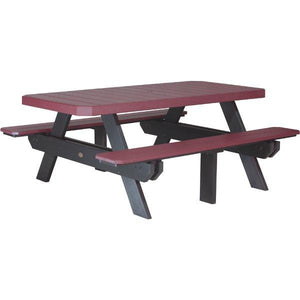 Poly 6ft Rectangular Picnic Table