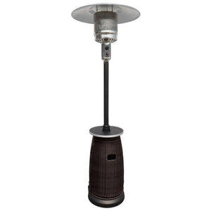 87" Tall Outdoor Resin Wicker Patio Heater with Table Patio Heater