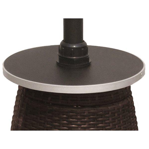 87&quot; Tall Outdoor Resin Wicker Patio Heater with Table Patio Heater