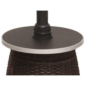 87" Tall Outdoor Resin Wicker Patio Heater with Table Patio Heater