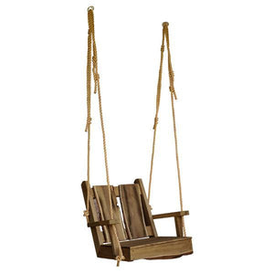 A & L Furniture 2ft Timberland Chair Swing with Rope Porch Swings Mushroom