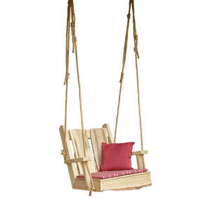 A & L Furniture 2ft Timberland Chair Swing with Rope Porch Swings Unfinished