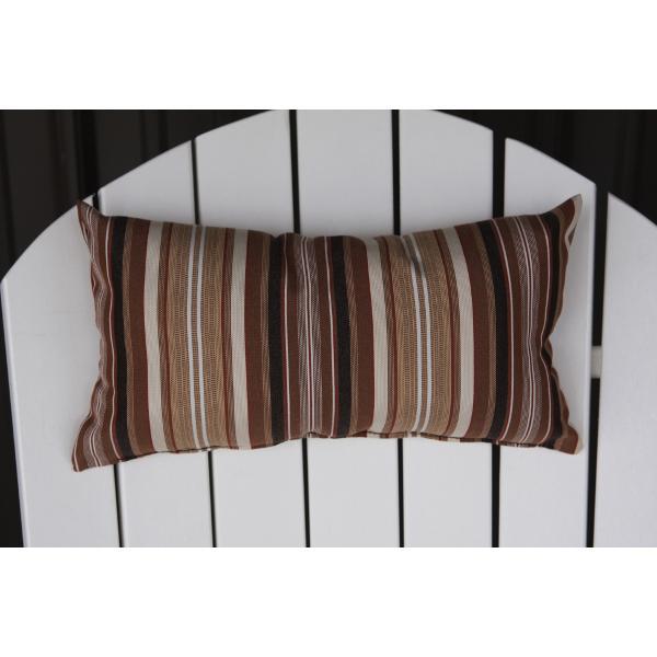 A &amp; L Furniture Adirondack Chair Headpillow Cushions &amp; Pillows Maroon Stripe