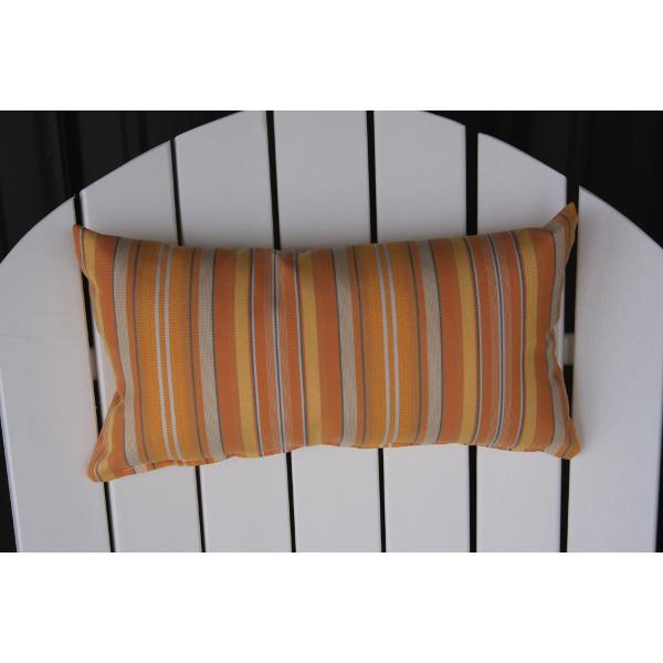 A &amp; L Furniture Adirondack Chair Headpillow Cushions &amp; Pillows Orange Stripe