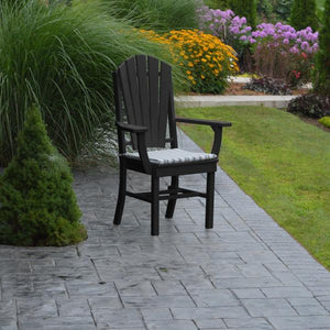 A & L Furniture Adirondack Dining Chair w/Arms Outdoor Chairs Aruba Blue