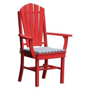 A & L Furniture Adirondack Dining Chair w/Arms Outdoor Chairs Aruba Blue