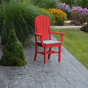 A & L Furniture Adirondack Dining Chair w/Arms Outdoor Chairs Aruba Blue