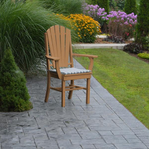 A & L Furniture Adirondack Dining Chair w/Arms Outdoor Chairs Aruba Blue
