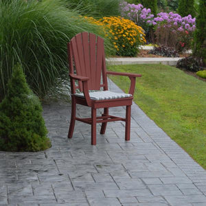 A & L Furniture Adirondack Dining Chair w/Arms Outdoor Chairs Aruba Blue